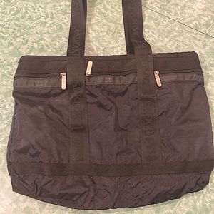 LeSportsac zippered tote bag in black